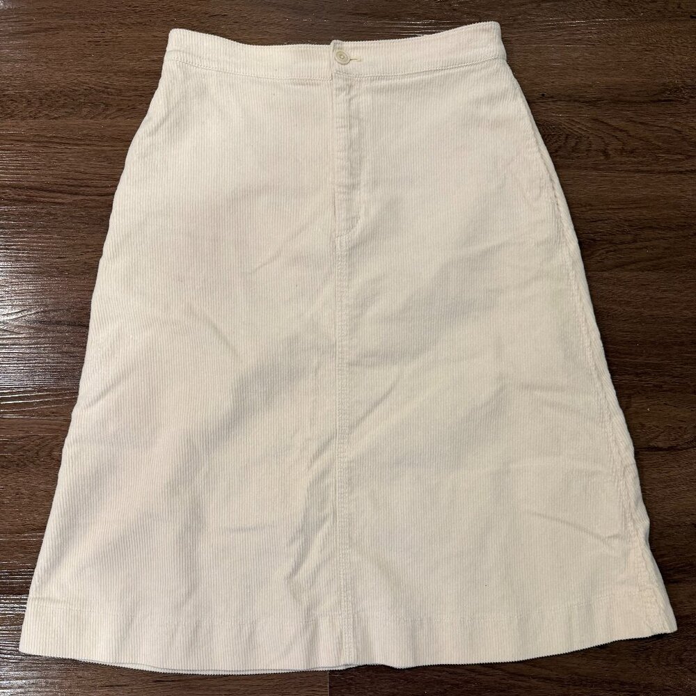 Uniqlo cream midi corduroy